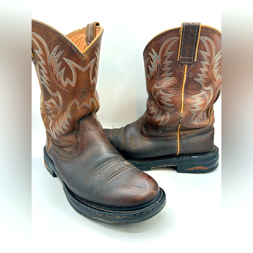 Ariat Heritage Stockman Western Boots Brown Leather Men’s Size 9 Cowboy